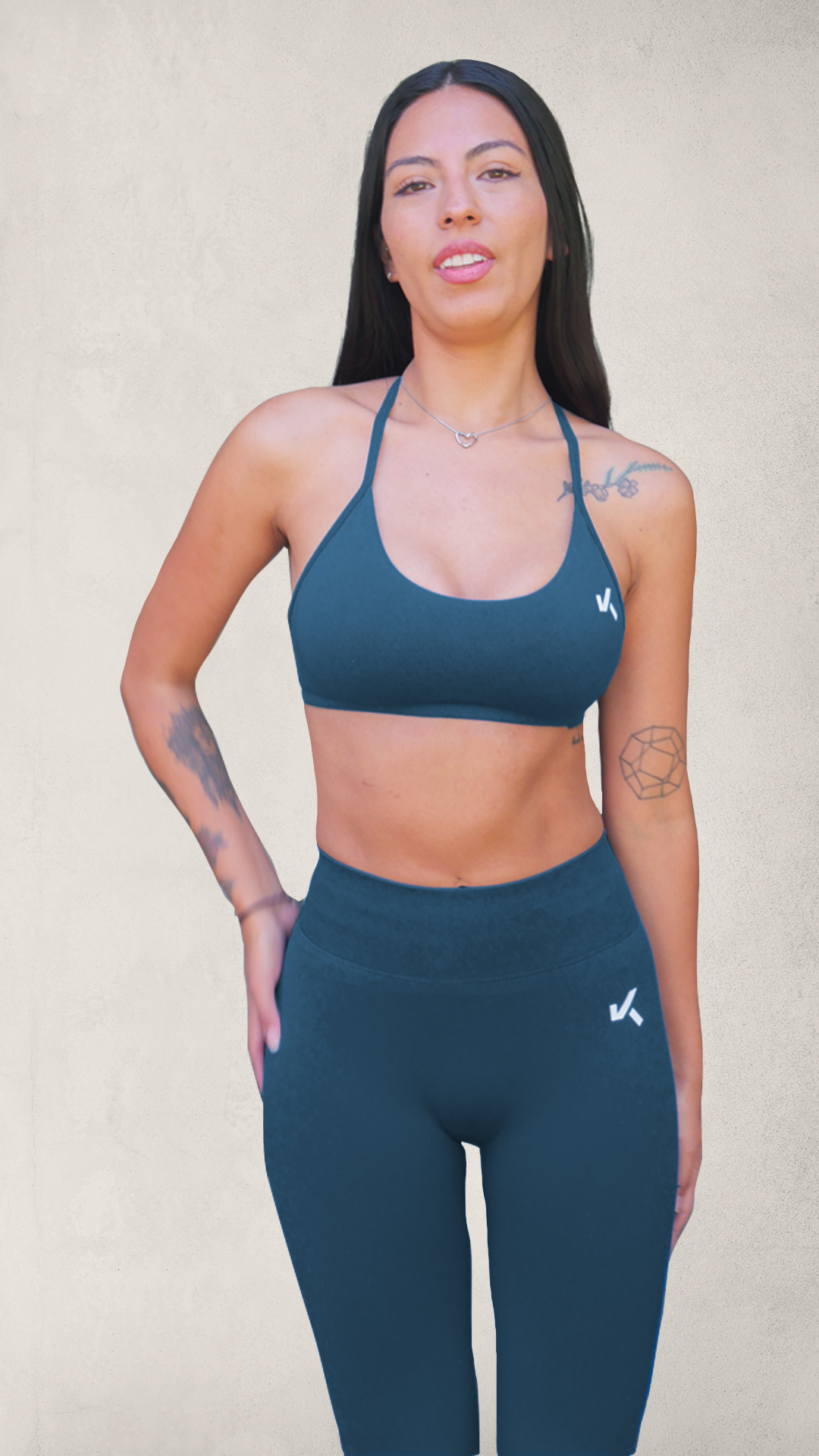 Set ESSENTIAL Push-Up Legging/Bra - Navy