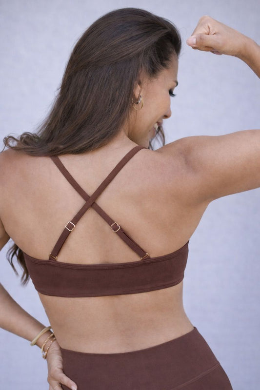 Sports Bra SILUETA - Cafe