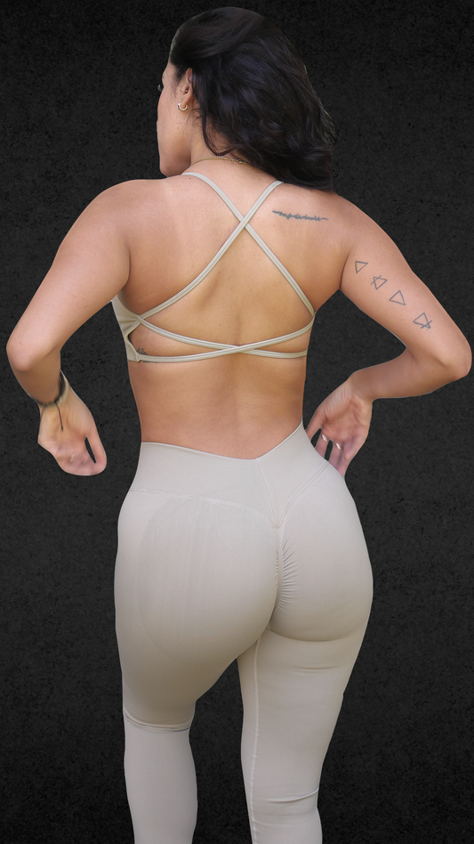 Set BALANCE Scrunch Sin Costuras Bra/Legging - Arcilla