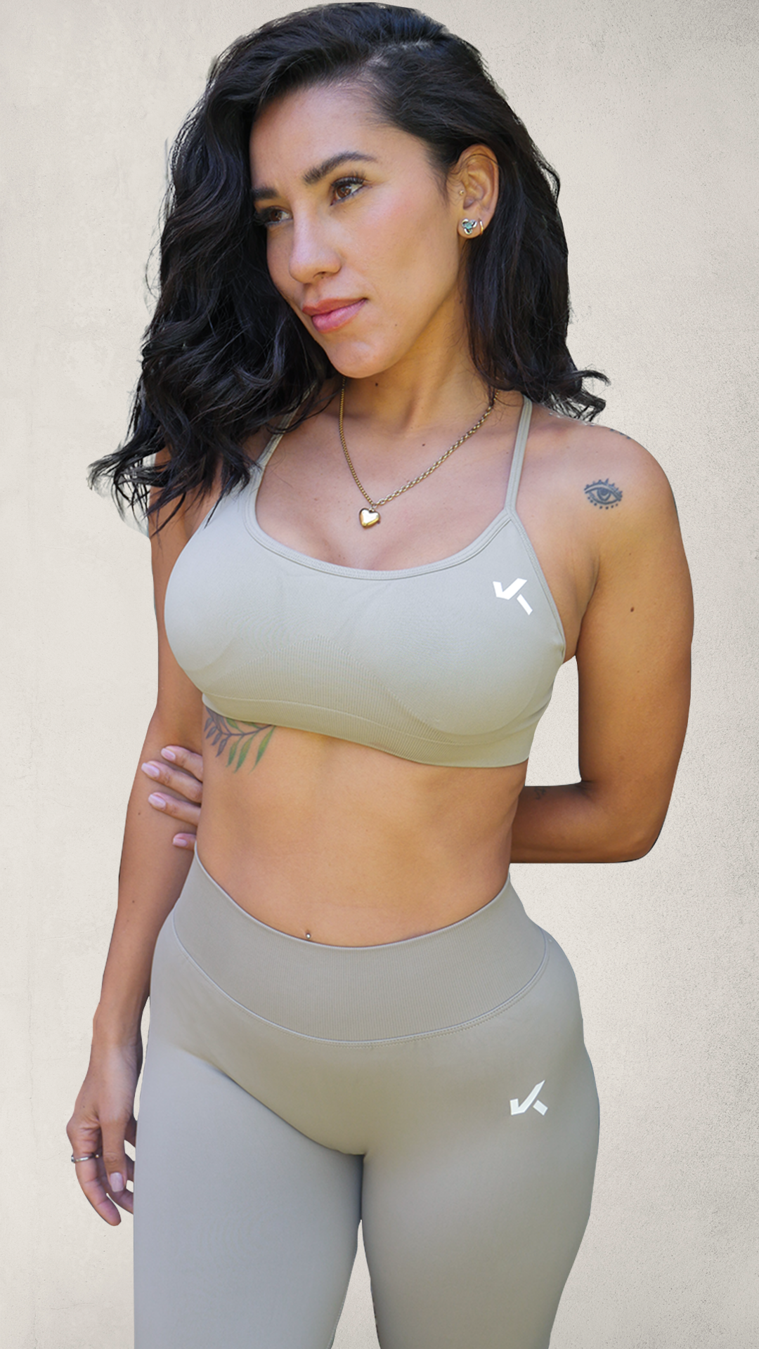 Set BALANCE Scrunch Sin Costuras Bra/Short - Arcilla