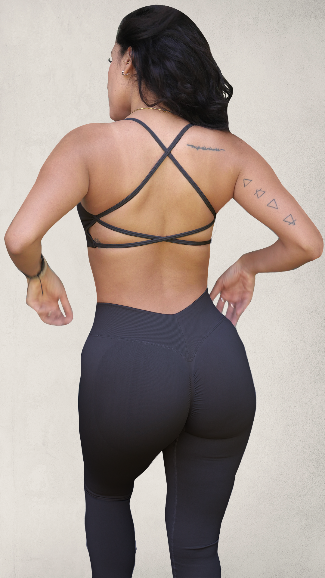 Set BALANCE Scrunch Sin Costuras Bra/Legging - Gris