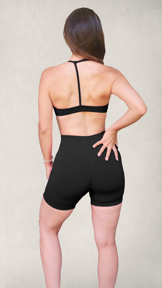 Set ESSENTIAL Push-Up Short/Bra - Negro