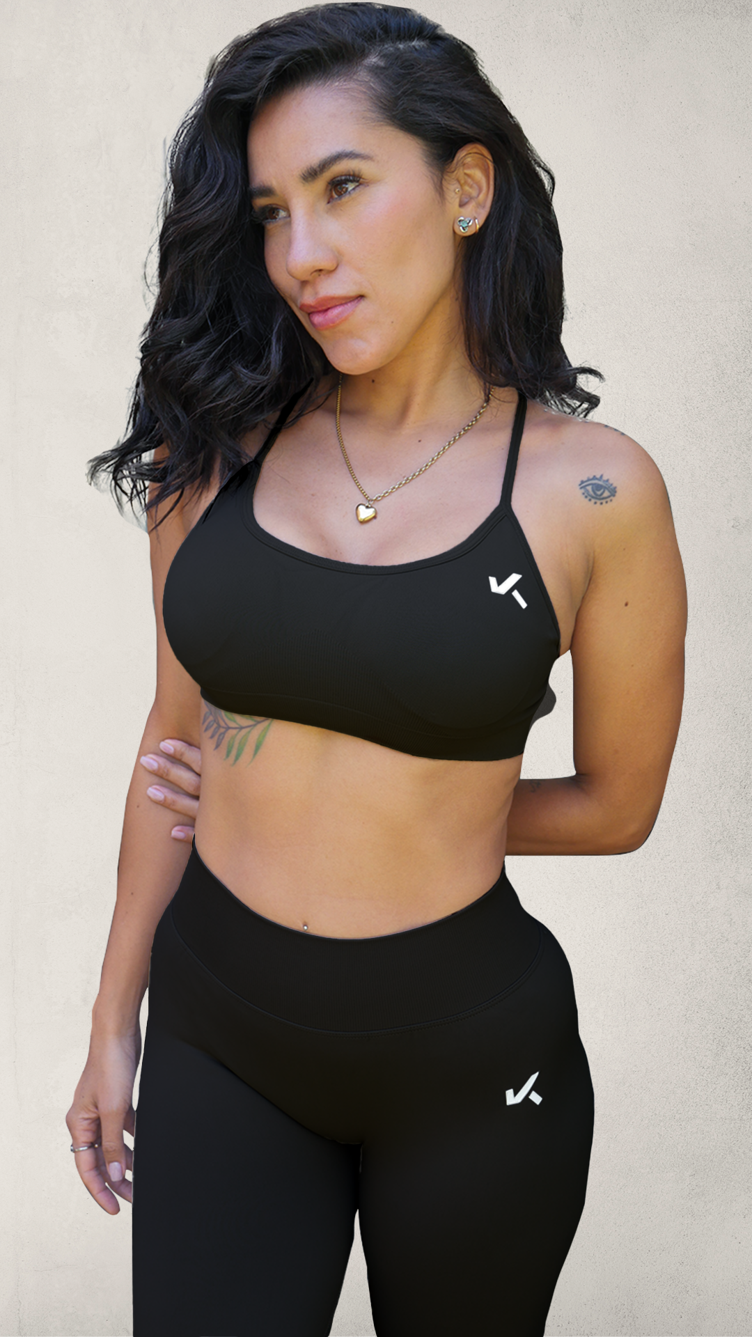 Set BALANCE Scrunch Sin Costuras Bra/Short - Negro