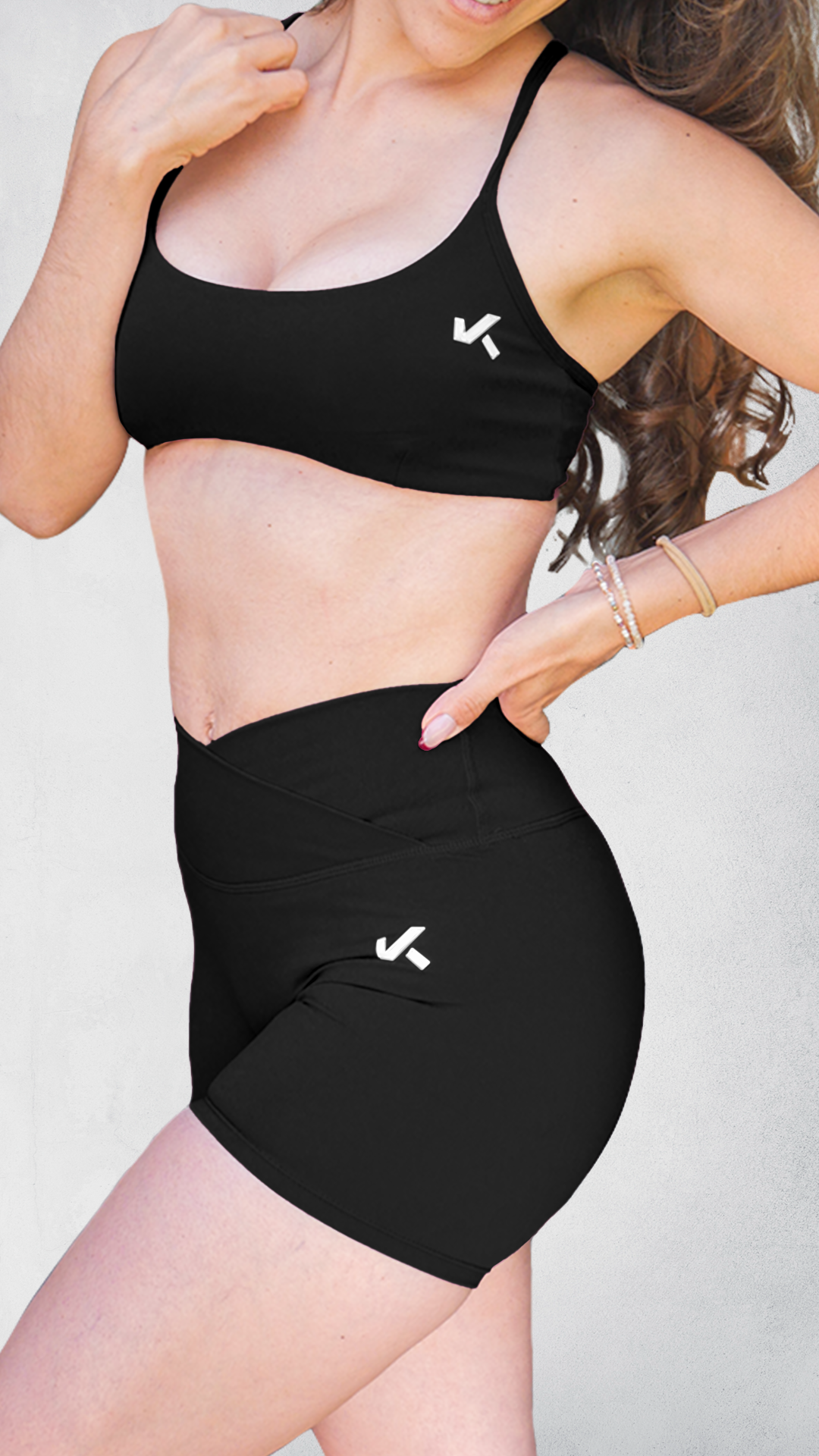 Set SILUETA V-Shape Bra/Short - Negro