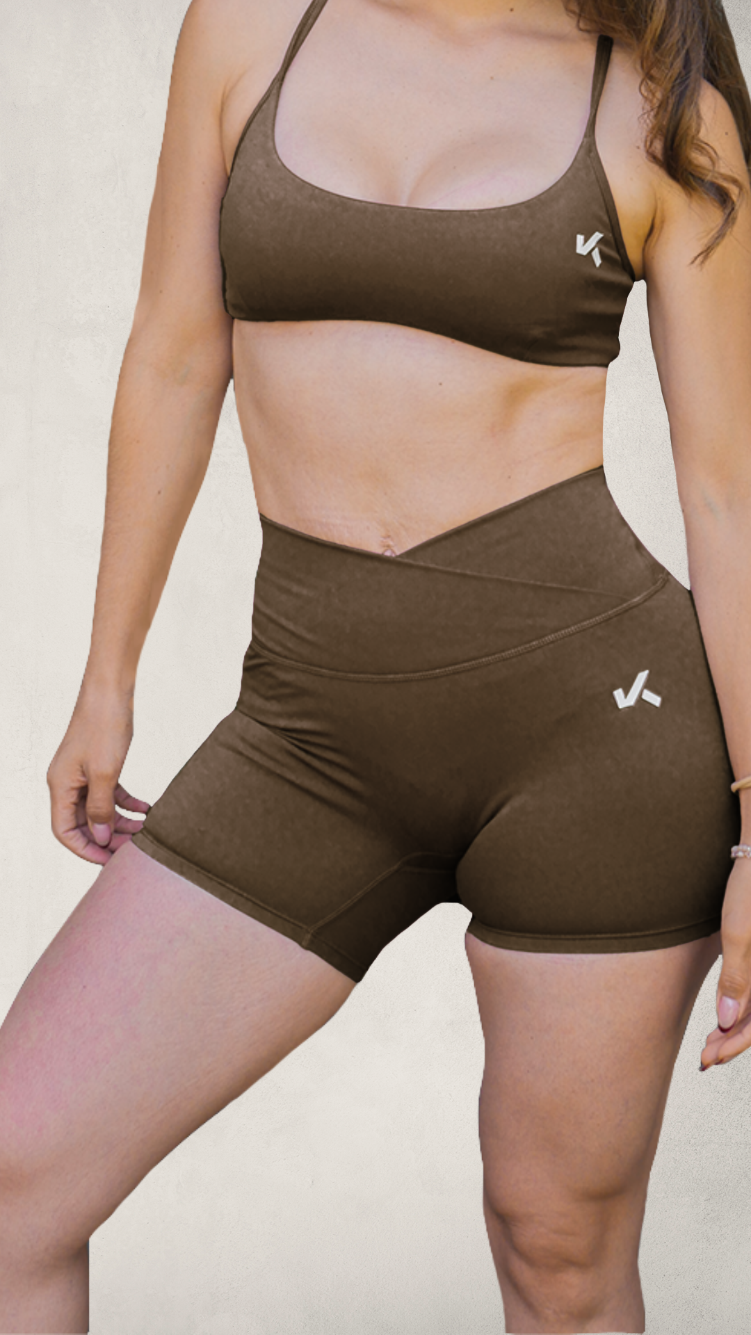 Short SILUETA V-Shape - Cafe