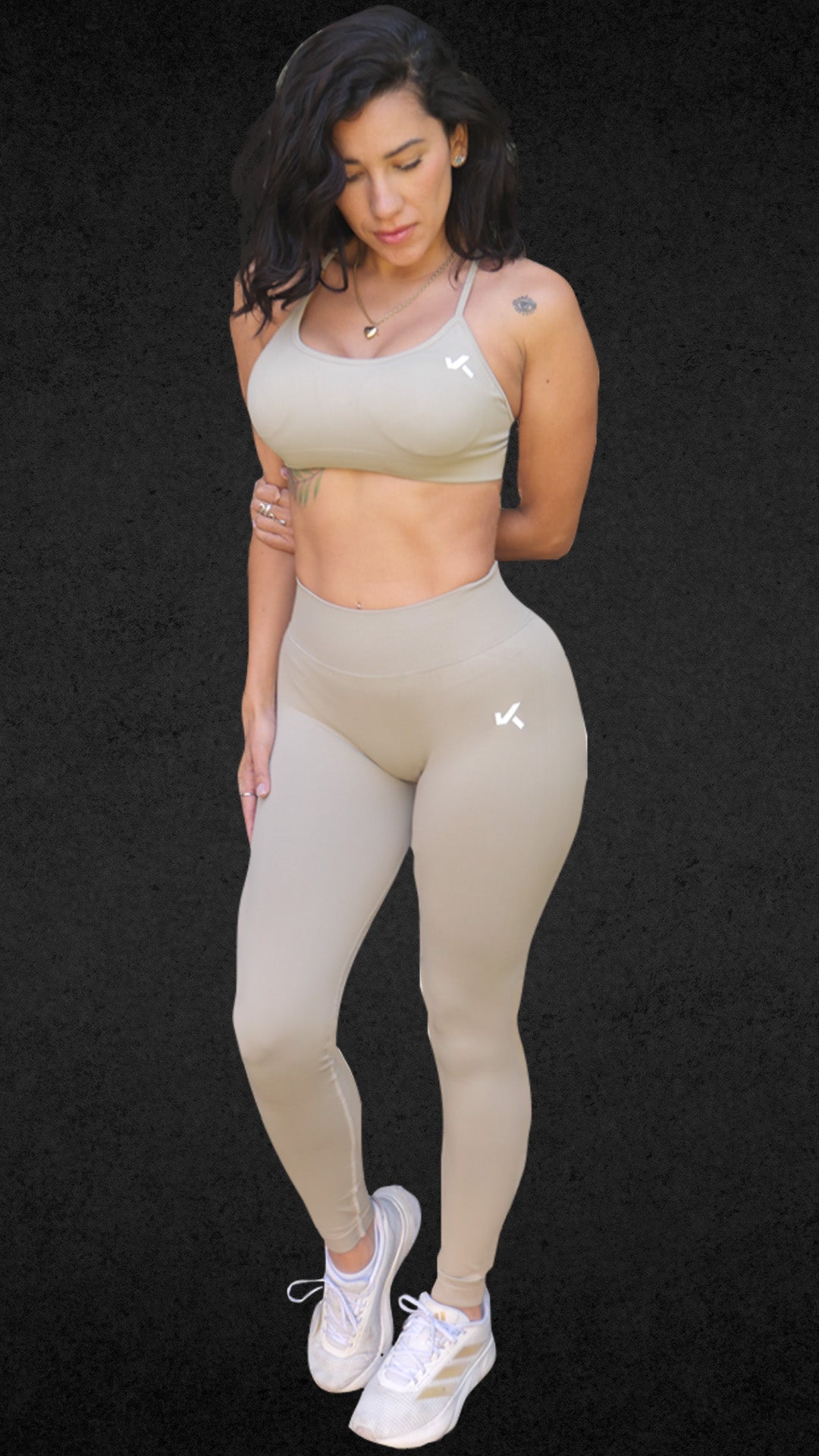 Set BALANCE Scrunch Sin Costuras Bra/Legging - Arcilla