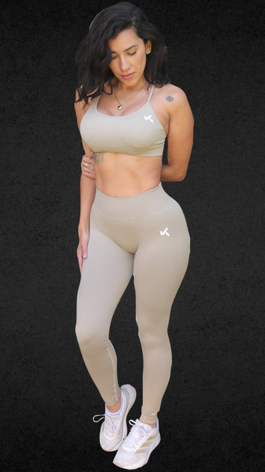 Set BALANCE Scrunch Sin Costuras Bra/Legging - Arcilla