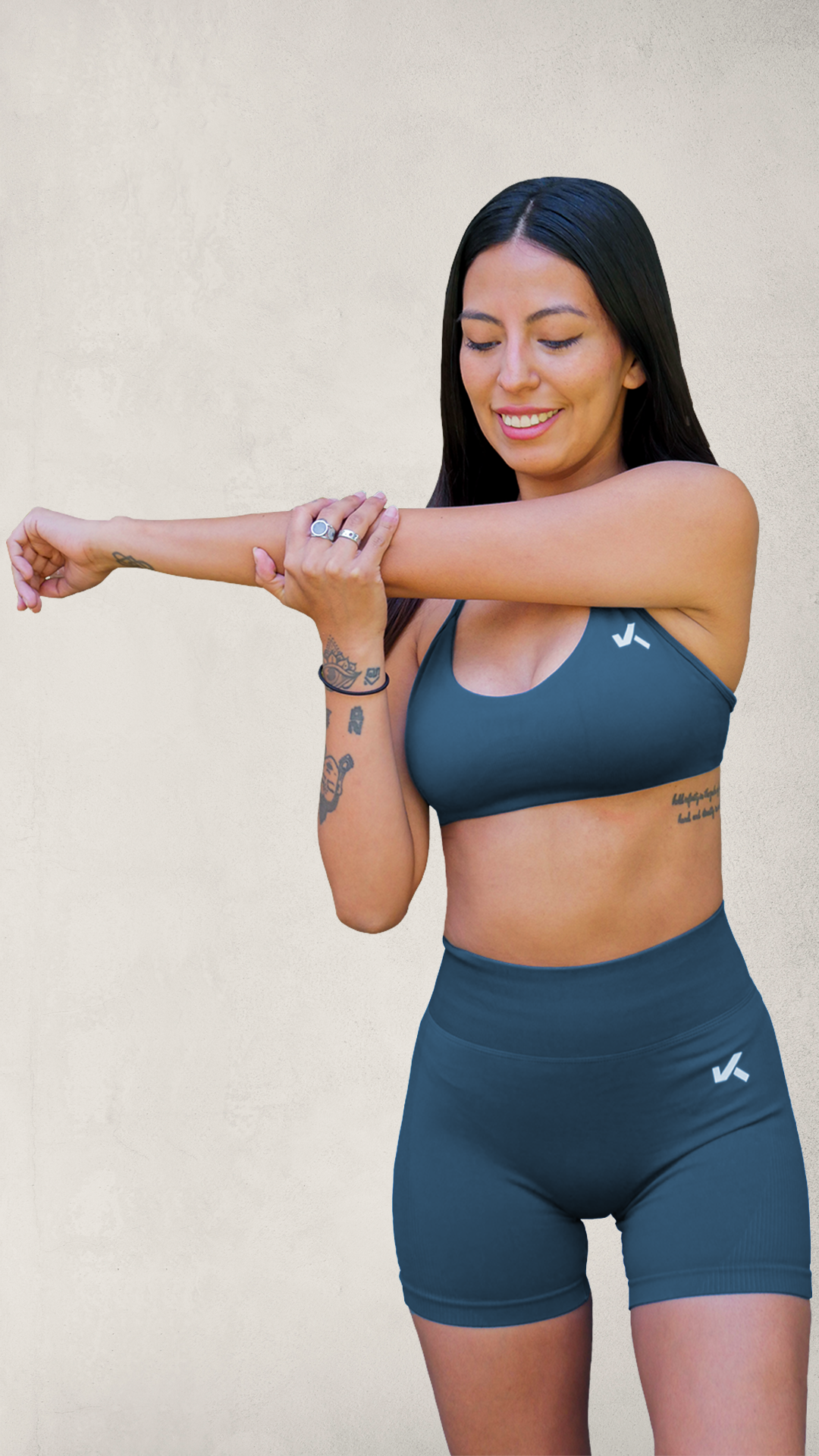 Set ESSENTIAL Push-Up Short/Bra - Navy