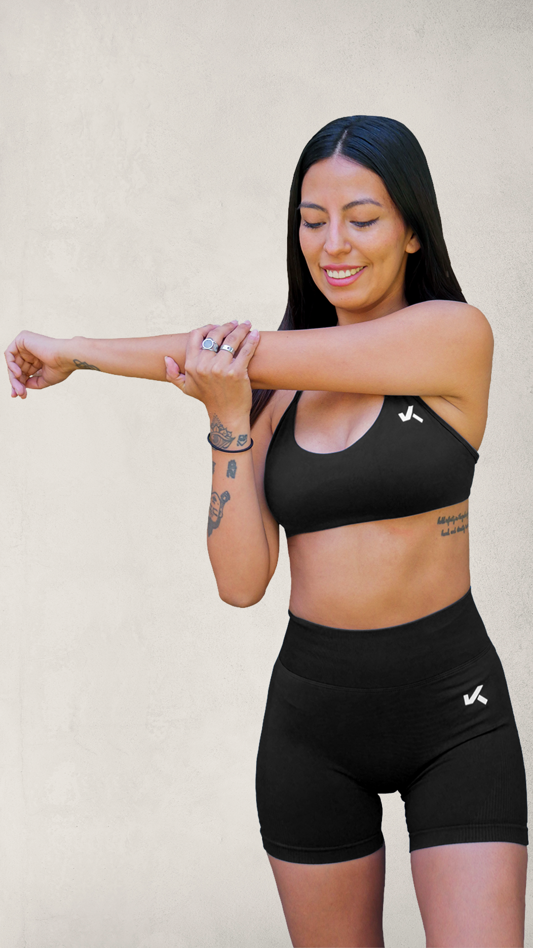 Set ESSENTIAL Push-Up Short/Bra - Negro