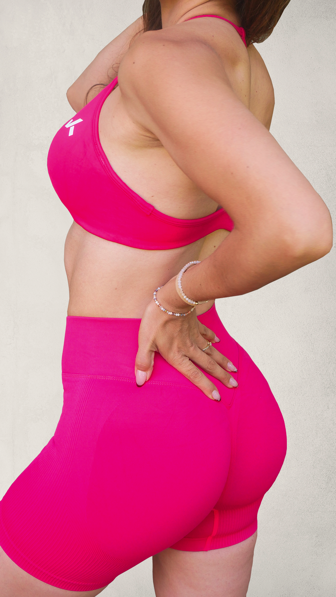 Set ESSENTIAL Push-Up Short/Bra - Fucsia