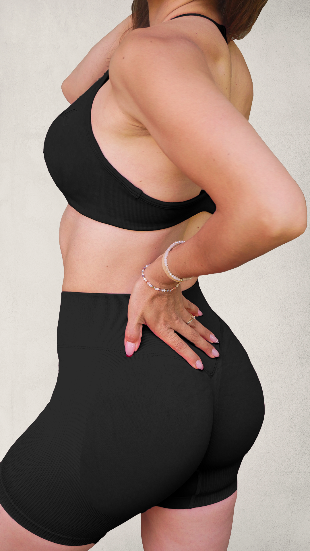 Set ESSENTIAL Push-Up Short/Bra - Negro