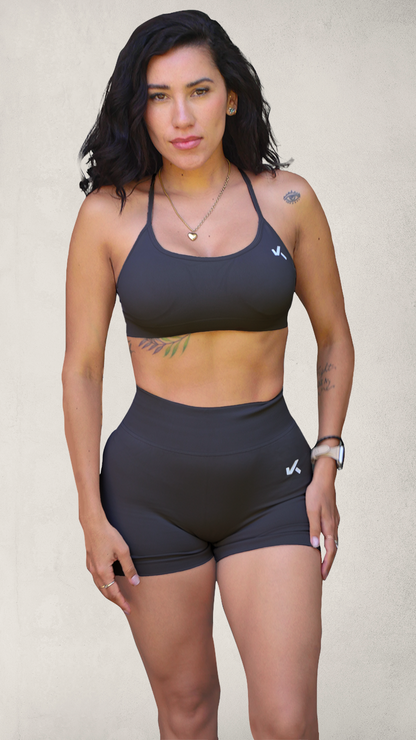 Set BALANCE Scrunch Sin Costuras Bra/Short - Gris