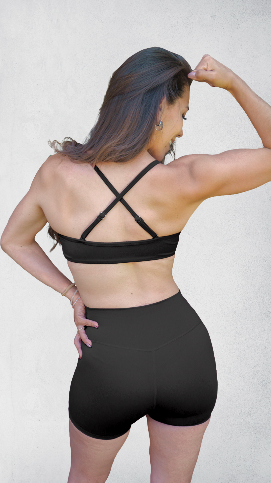 Set SILUETA V-Shape Bra/Short - Negro