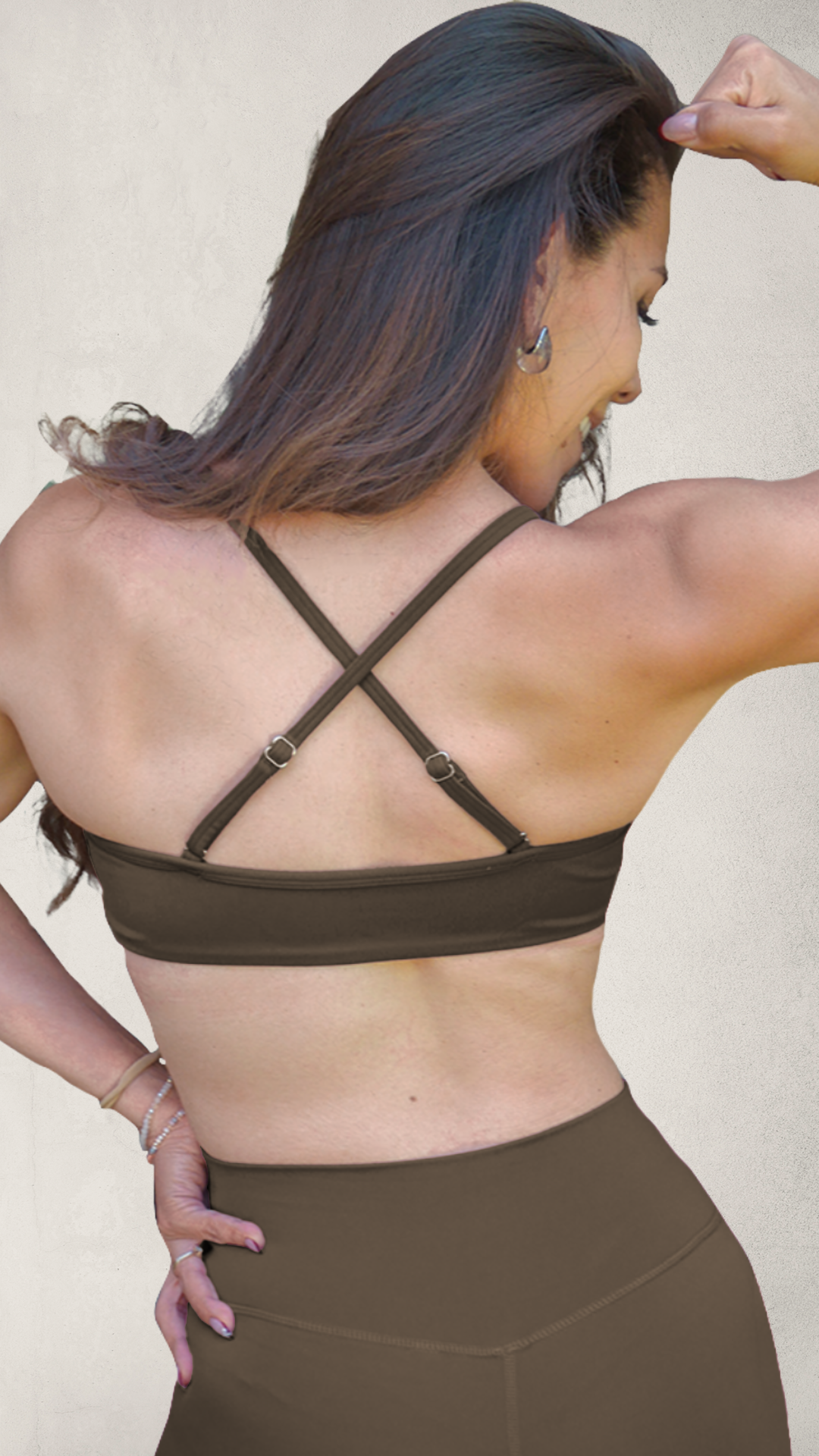 Sports Bra SILUETA - Cafe