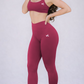 Set SILUETA V-Shape Bra/Legging - Burdeo
