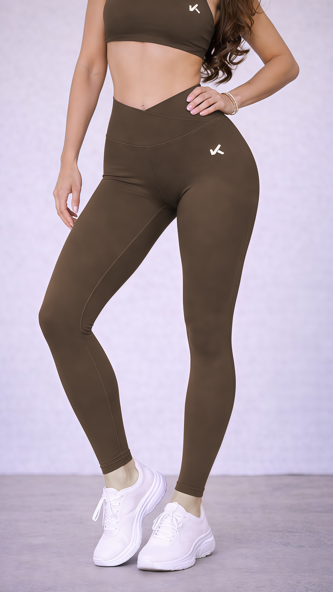 Legging SILUETA V-Shape - Cafe