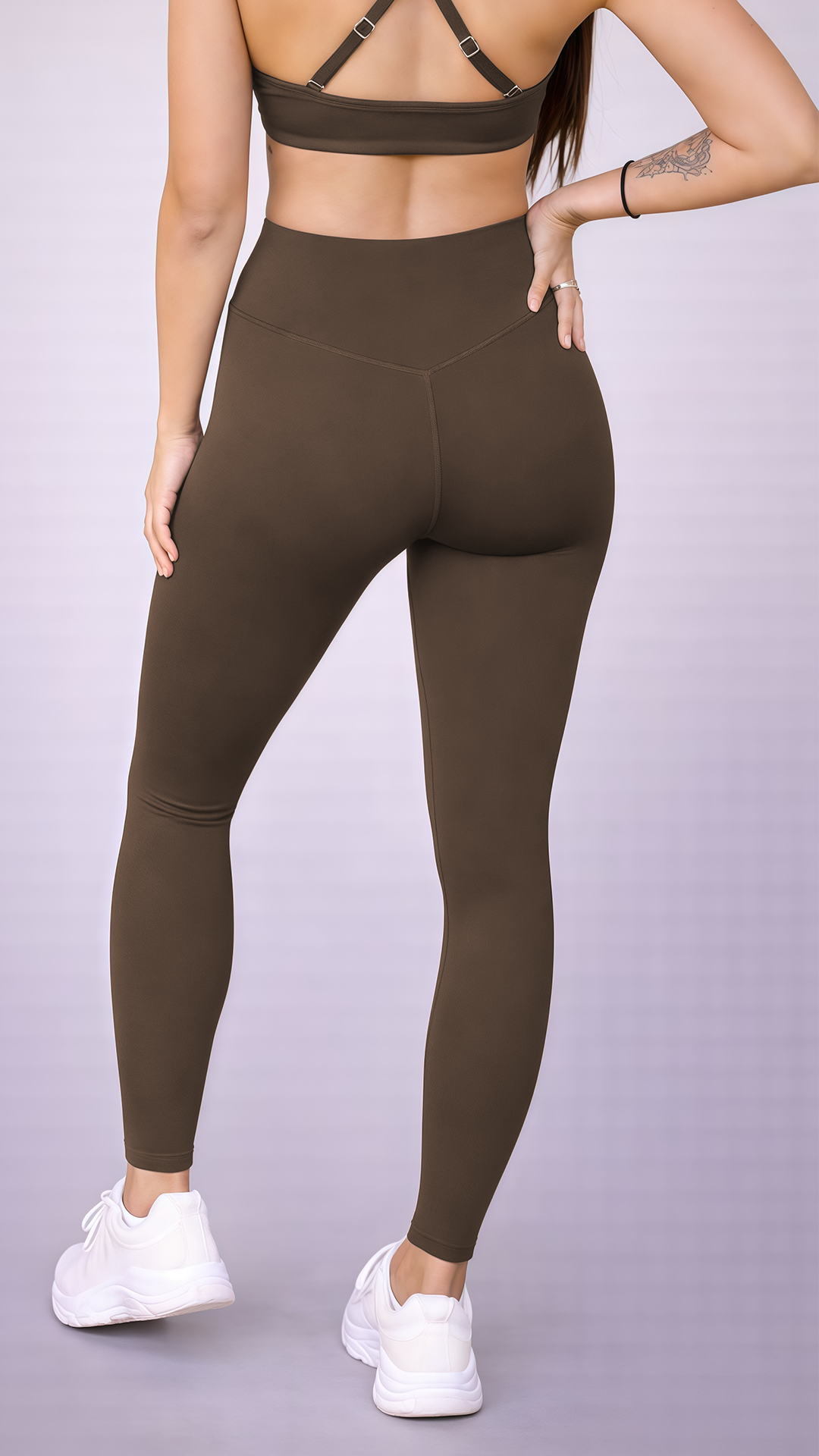 Legging SILUETA V-Shape - Cafe