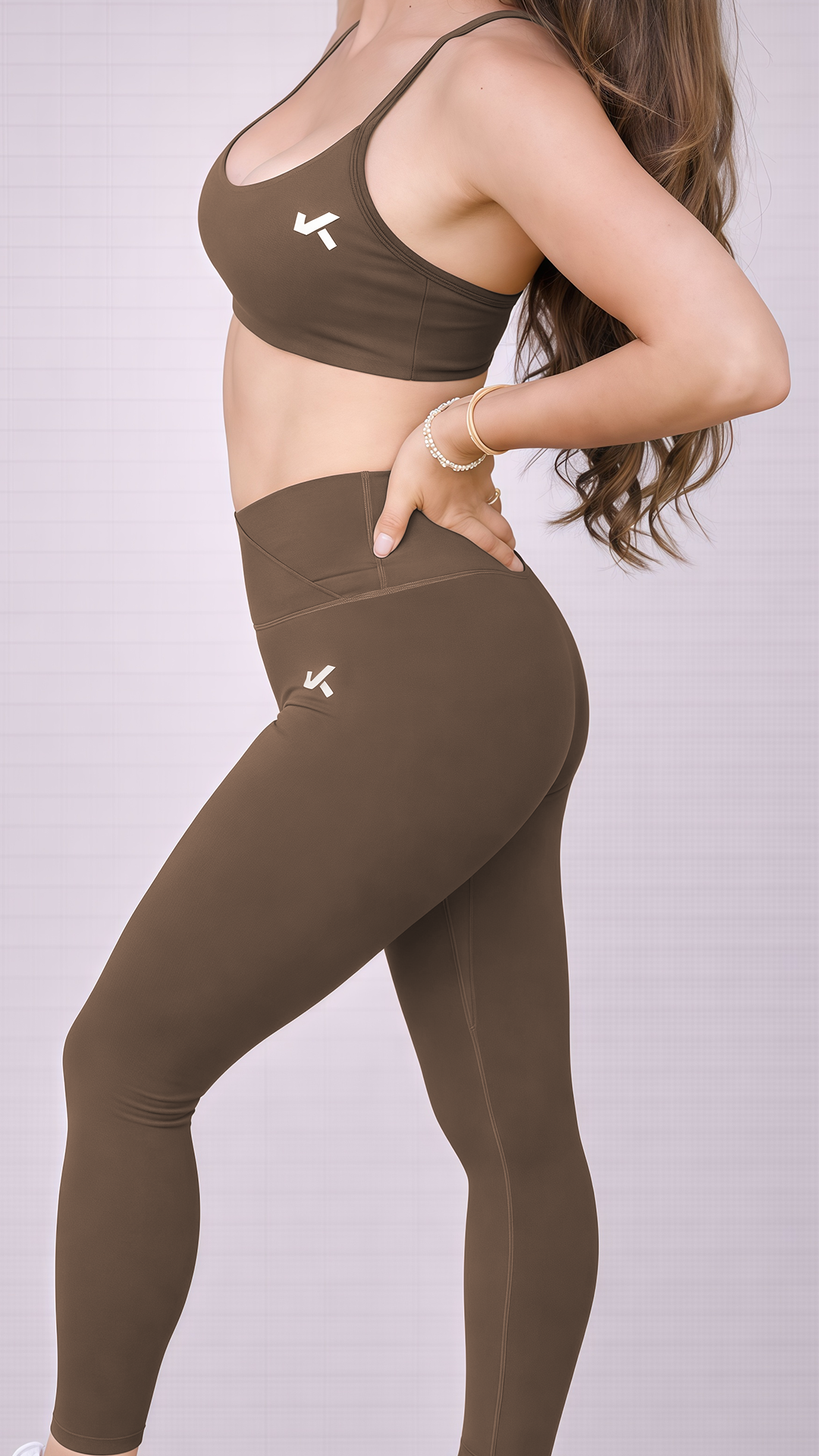 Legging SILUETA V-Shape - Cafe